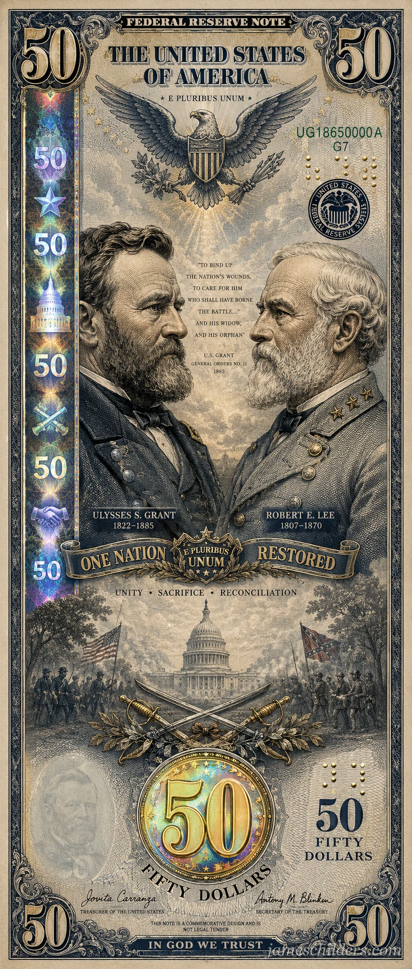 Obverse (Front) - Grant & Lee
