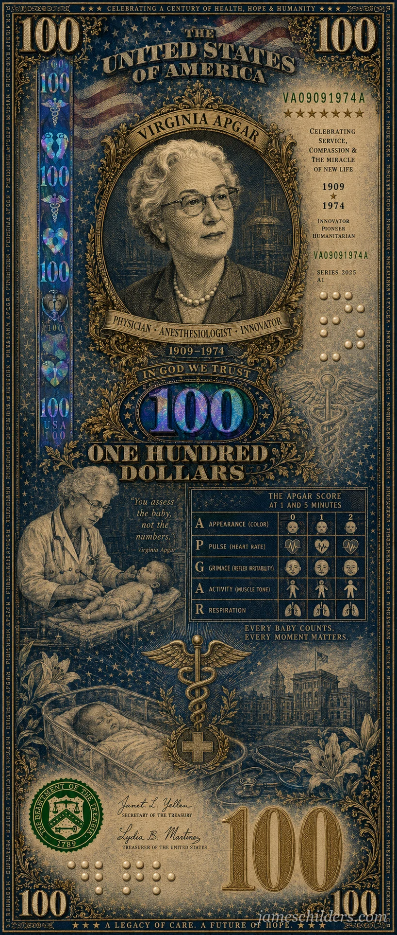Obverse (Front) - Virginia Apgar