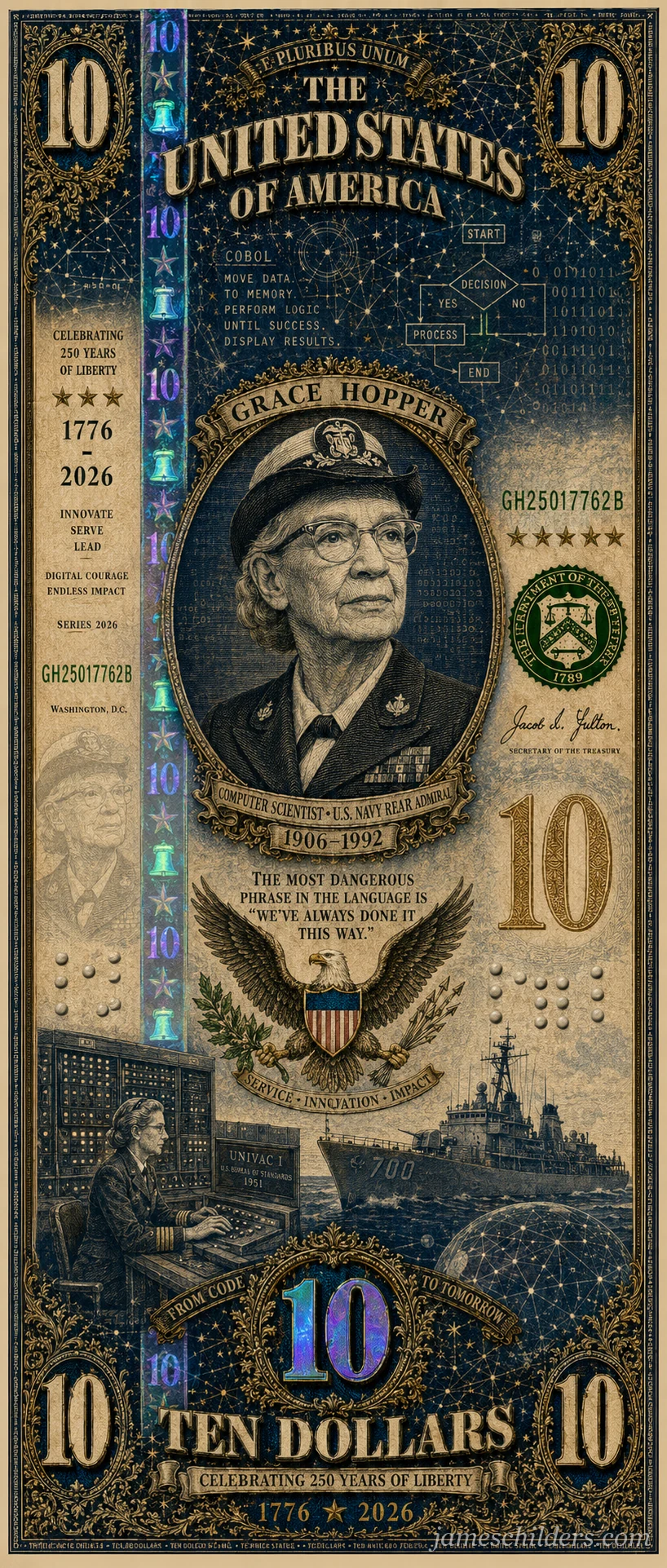 Obverse (Front) - Grace Hopper (Alternate)