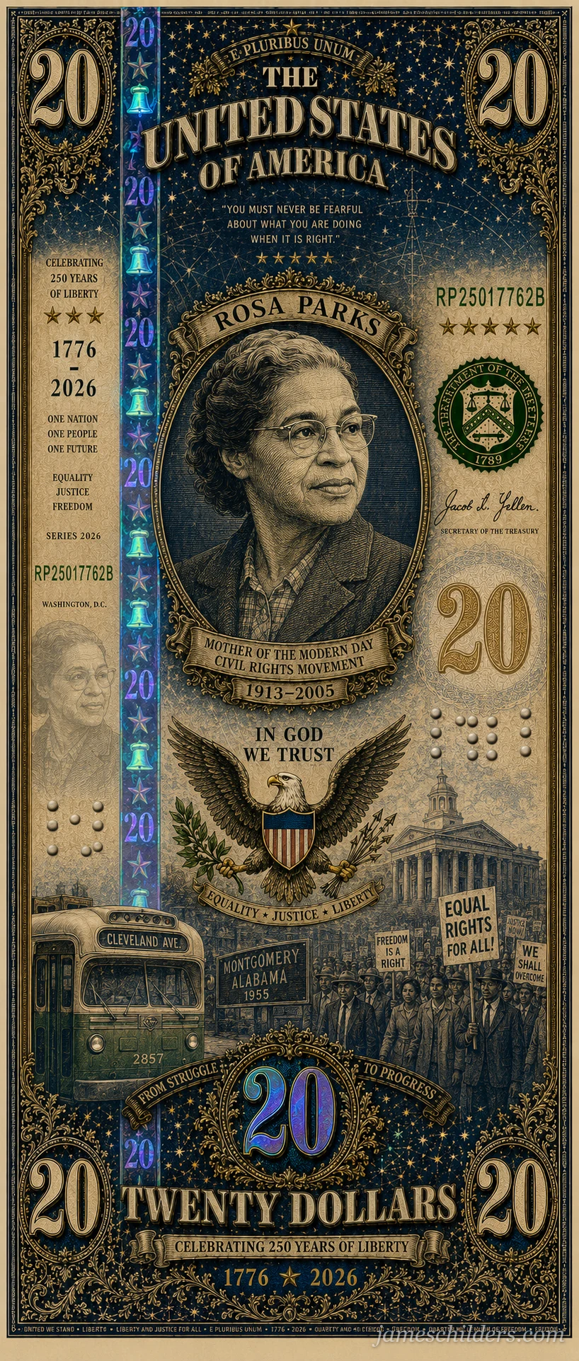 Obverse (Front) - Rosa Parks (Alternate)