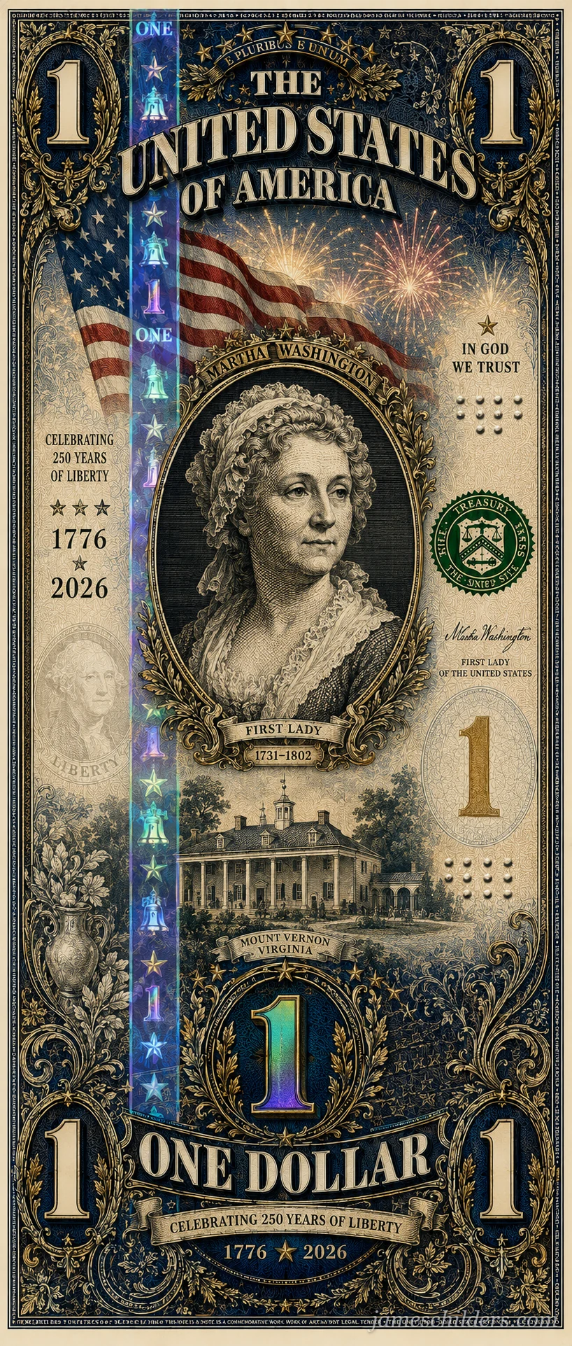Obverse (Front) - Martha Washington (Alternate)
