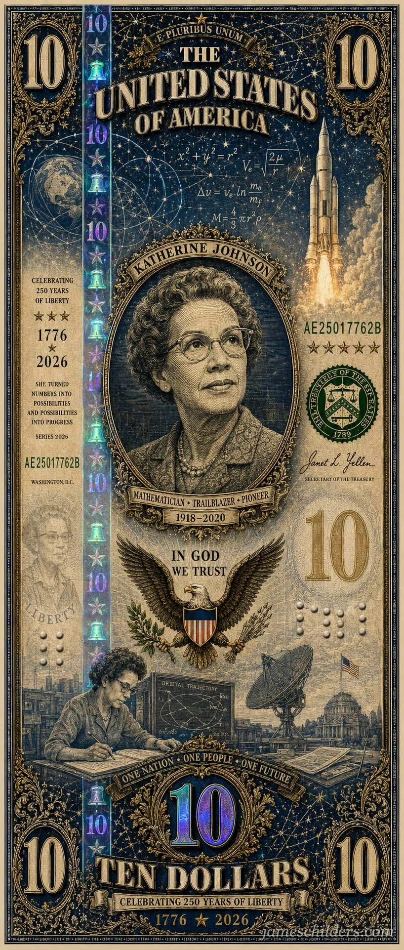 Obverse (Front) - Katherine Johnson